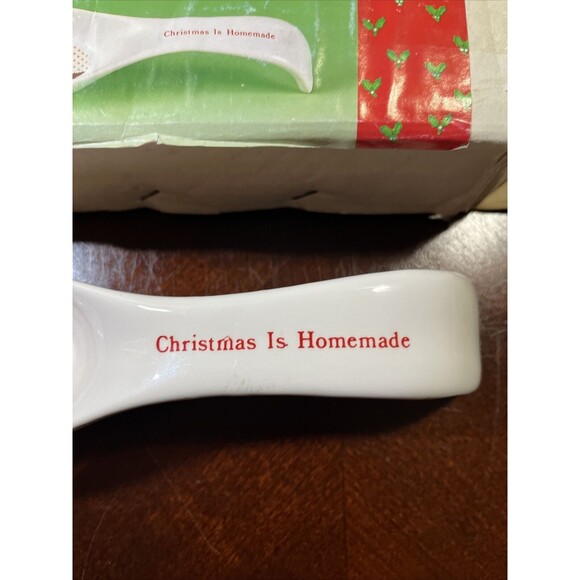 1988 House of Lloyd Christmas is Homemade Spoon Rest Ceramic Vintage - Picture 3 of 4